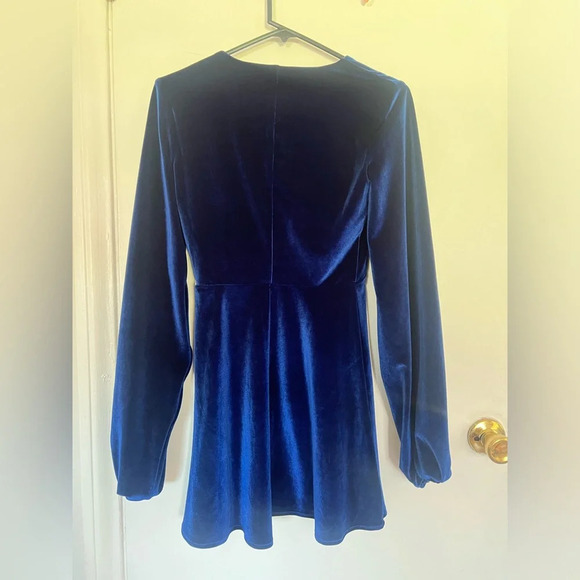 Tularosa Blue Velvet Dress | XXS - Picture 4 of 5